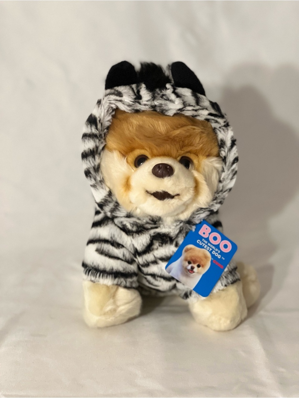 GUND World's Cutest Dog Boo Zebra Outfit Stuffed Animal Plush, Multicolor, 9"